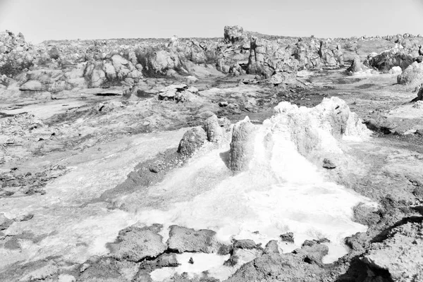 Danakil Ethiopia África Depressão Vulcânica Lago Dallol Sulfato Ácido Como — Fotografia de Stock