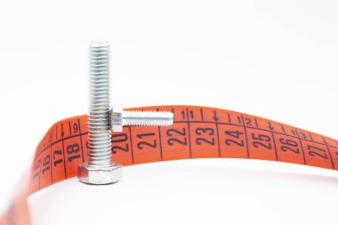 set of screw in the white space like abstract concept of male erction and enlarge penis and medicine