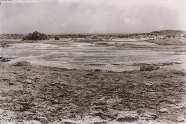 Danakil Etiyopya Afrika'da dallol volkanik depresyon