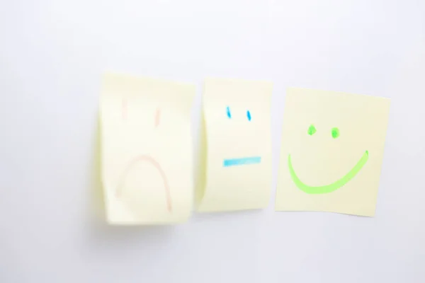 Tle Pustej Przestrzeni Uśmiech Memo Jak Koncepcja Emocji — Zdjęcie stockowe