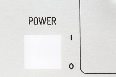 boş alan ve kontrol paneli güç kapalı