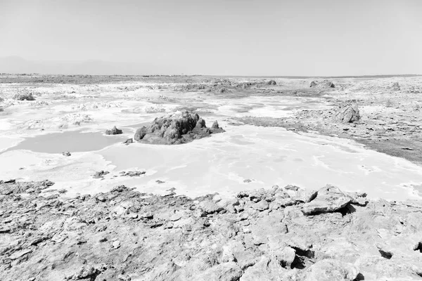 Danakil Etiyopya Afrika Dallol Volkanik Depresyon Gibi Göl Asit Sulfer — Stok fotoğraf