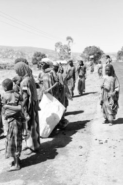 Etiyopya, Danakil-Ocak 2018--Caddesi'nde kimliği belirsiz kişi dolaylarında