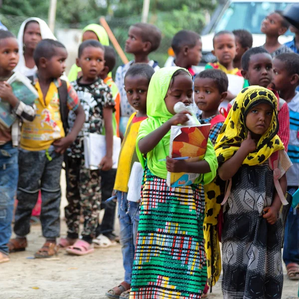 Etiyopya Danakil Ocak 2018 Slam Schoo Tanımlanamayan Küçük Çocuktan Yaklaşık — Stok fotoğraf