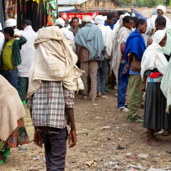 Etiopía Lalibela Circa Enero 2018 Personas Identificadas Multitud Del Genna — Foto de Stock