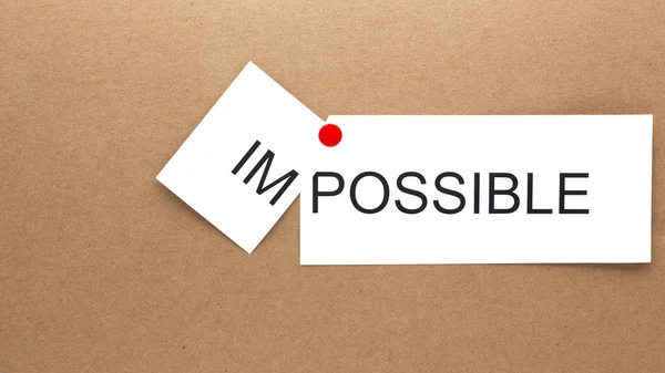 Carboard Imopossible 가능한 Decisio의 부분에서 — 스톡 사진