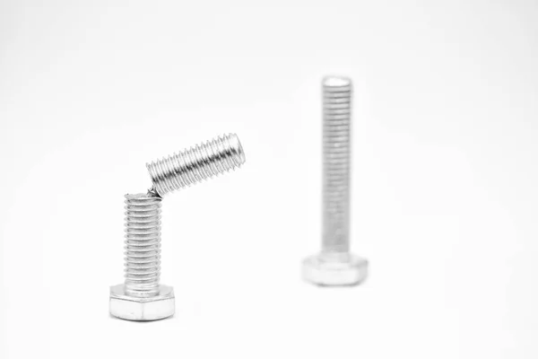 Desenfoque Conjunto Tornillo Espacio Blanco Como Concepto Abstracto Erección Masculina —  Fotos de Stock