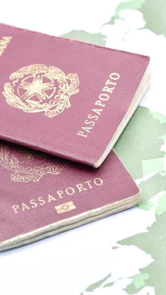 Desenfoque Pasaporte Mapa Del Mundo Fondo Como Concepto Viaje —  Fotos de Stock