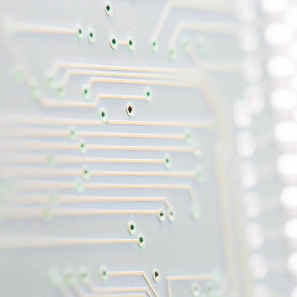 Placa Circuito Borroso Luz Como Concepto Tecnología Futura Microtecnología Computar —  Fotos de Stock