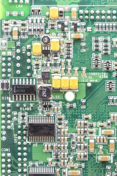 Placa Circuito Borroso Luz Como Concepto Tecnología Futura Microtecnología Computar —  Fotos de Stock