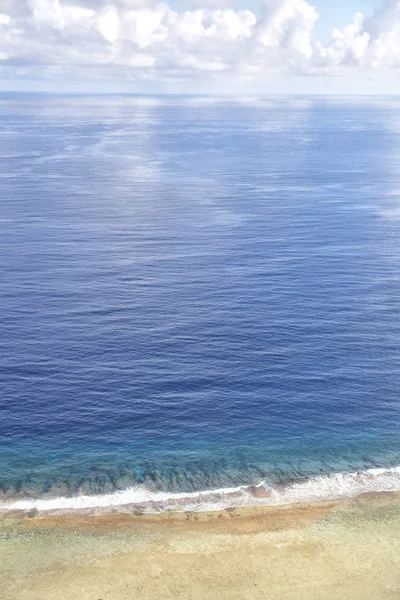 Polinezji Moorea Widok Rafy Airplane Chmura Ocean — Zdjęcie stockowe