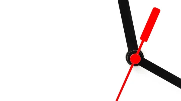 Sfocatura Sullo Sfondo Bianco Orologio Freccia Rossa Come Concetto Tempo — Foto Stock