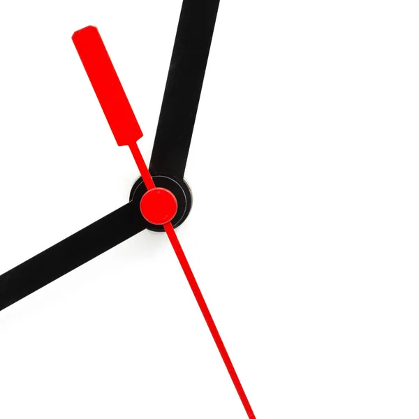 Blur White Background Clock Red Arrow Concept Waste Time Work — Stock Photo, Image