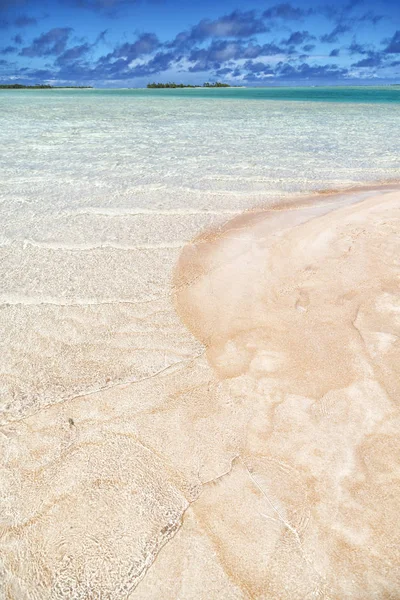 Polynesia Rangiroa Pink Sands Coastline Paradise Concept Rela — Stock Photo, Image