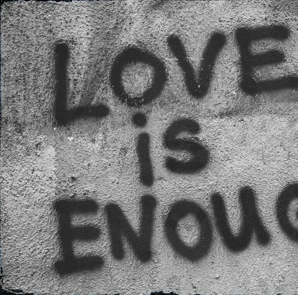 in the old wall the words of love is enought like concept of love and problem