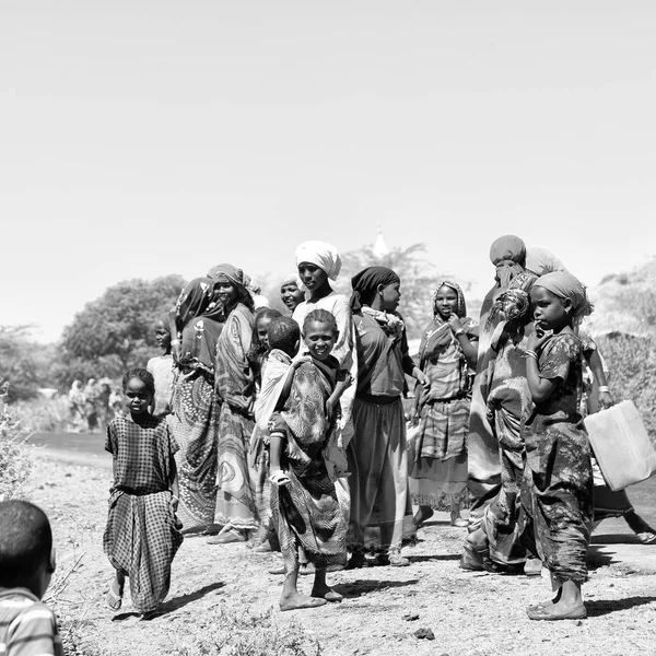 Αιθιοπία Danakil Circa Ιανουαρίου 2018 Αγνώστων Ανθρώπους Στο Δρόμο — Φωτογραφία Αρχείου