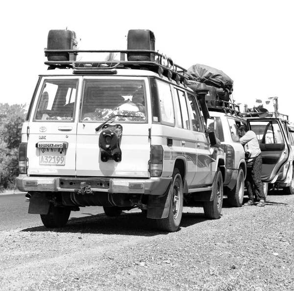 Ethiopia Danakil Circa January 2018 Unidentified People Car Land Afar — Stock Photo, Image