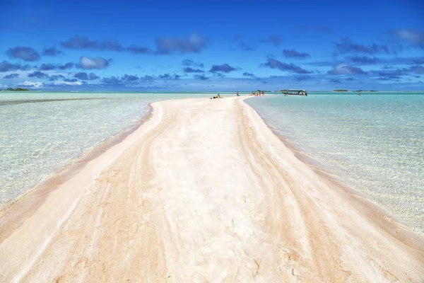 Polinesia Rangiroa Sabbie Rosa Della Costa Come Concetto Paradiso Rela — Foto Stock