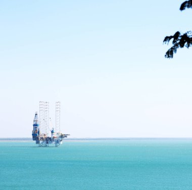 Avustralya sanayi bir off shore ile kavramı platformu açık okyanusta