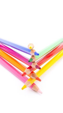 Beyaz arka plan rengi, kalem ve boş spac ile bulanıklık