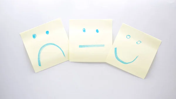 Tle Pustej Przestrzeni Uśmiech Memo Jak Koncepcja Emocji — Zdjęcie stockowe