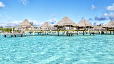 bora bora Polinezyası deniz ve tatil cenneti konsept gibi ve plaj sakin ol