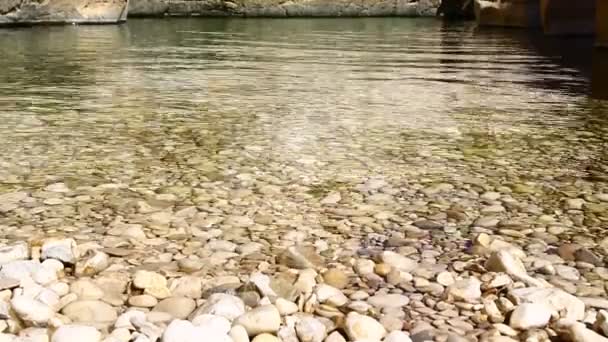 Flutuante Água Abstrata Rio Luz Fundo — Vídeo de Stock