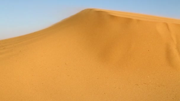 Areia Duna Deserto Movimento Abstrato Vento Oman — Vídeo de Stock