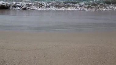 Umman kumsal dalgalar ile yakın çekim çekim görüntüleri