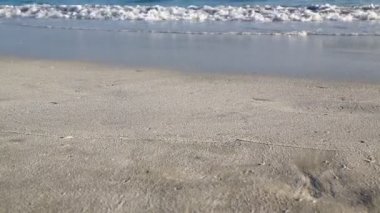 Umman kumsala dalgalı Denizi ile yakından görmek görüntüleri