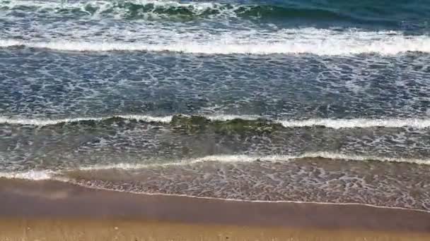 Légi Felvétel Hullámzó Tenger Omán Beach Tengerpart Felvétel — Stock videók