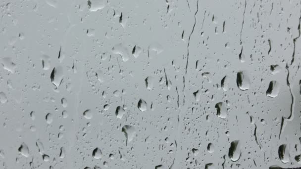 Abstracte Textuur Van Regen Druppels Autoglas Vergrote Weergave — Stockvideo