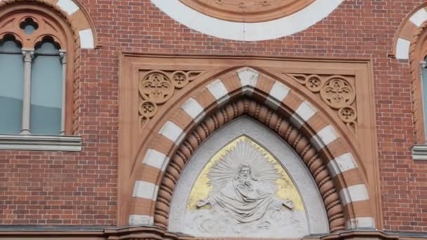 Beautiful Ancient Religion Building Catholic Tradate Italy — Stock Video