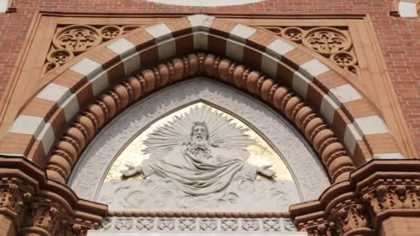 Hermosa Construcción Antigua Religión Católica Comercio Italia — Vídeos de Stock