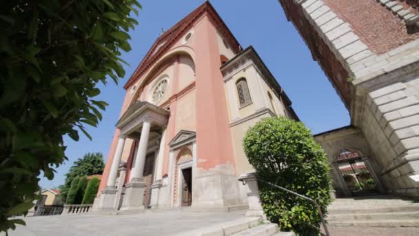 Ancienne Église Catholique Tour Horloge Italie — Video