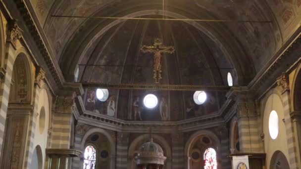 Interior Altar Igreja Pozzolo Lonato Itália — Vídeo de Stock