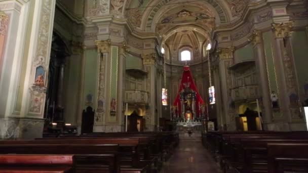 Interiören Lonate Pozzolo Kyrkans Altare Italien — Stockvideo
