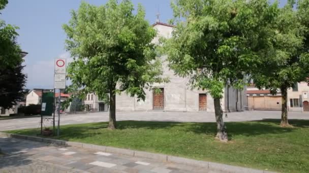 Ancienne Église Catholique Clocher Brebbia Italie — Video