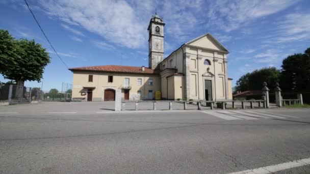 古老的天主教教堂和钟楼在苏维拉戈 意大利 — 图库视频影像