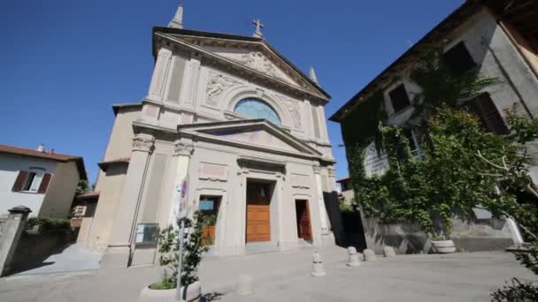 Ancient Catholic Church Villa Guardia Italy — Stock Video