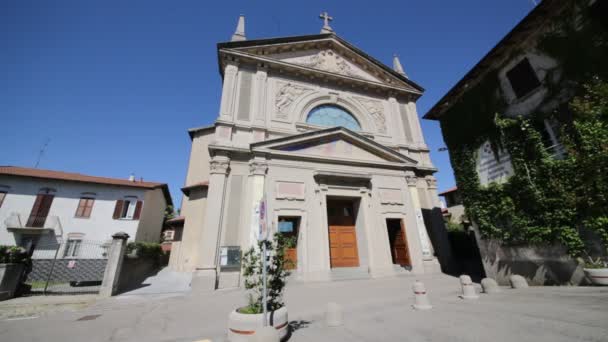 Ancient Catholic Church Villa Guardia Italy — Stock Video