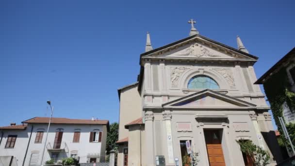 Alte Katholische Kirche Villa Guardia Italien — Stockvideo