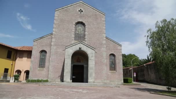 Biserica Antică Catolică Turnul Ceas Din Tuebigo Italia — Videoclip de stoc