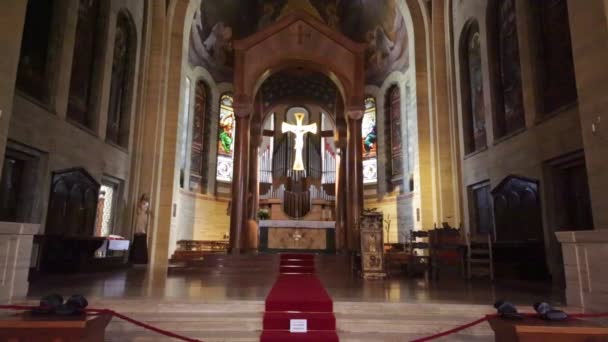 Interno Della Chiesa Cattolica Turbigo Italia — Video Stock