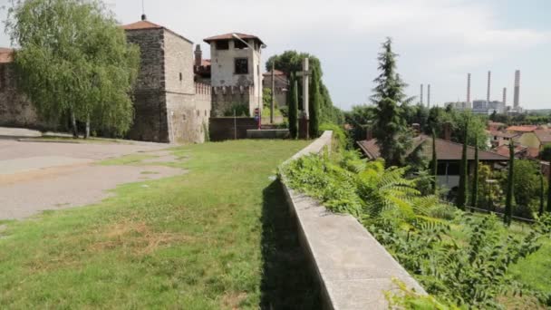 イタリアの美しい旧市街の風光明媚な映像 — ストック動画