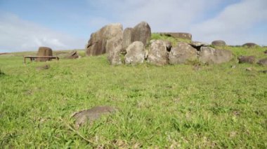Moai stones on Easter Island in eastern Polynesia