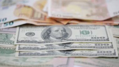 arka plan için dolar banknotların yakın çekim görüntüleri