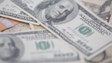 arka plan için dolar banknotların yakın çekim görüntüleri