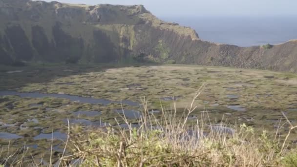 Vacker Utsikt Över Antik Och Mystisk Vulkan — Stockvideo