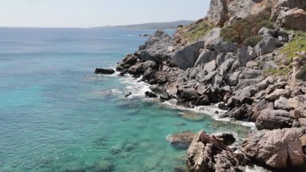 Hermoso Paisaje Escénico Con Costa Océano Día Soleado — Vídeo de stock